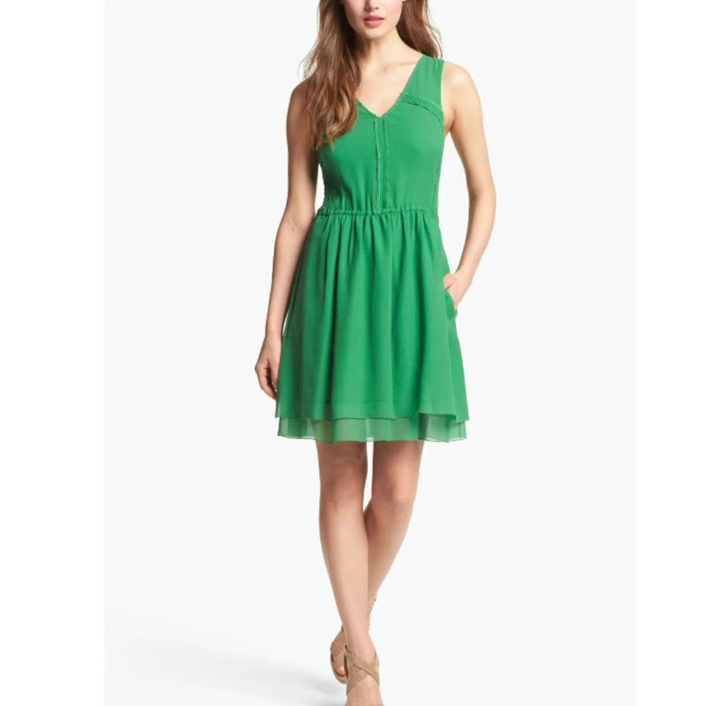 Marc by Marc Jacobs Green Silk A-Line Dress